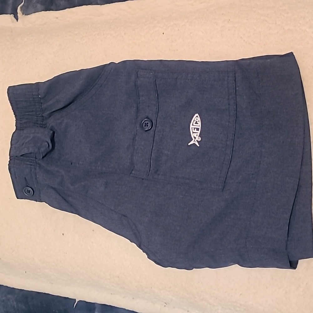 AFTCO dark blue heather shorts, waist size 28, shorter length
